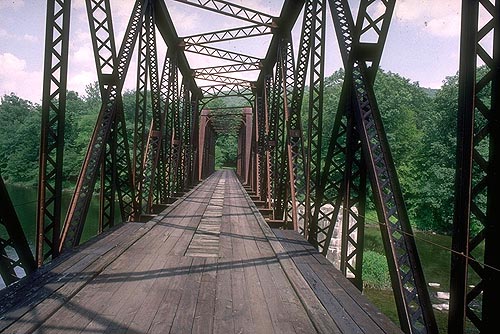 New York,Ontario /& Western Railroad,Delaware River Bridge,Hancock,New York,NY